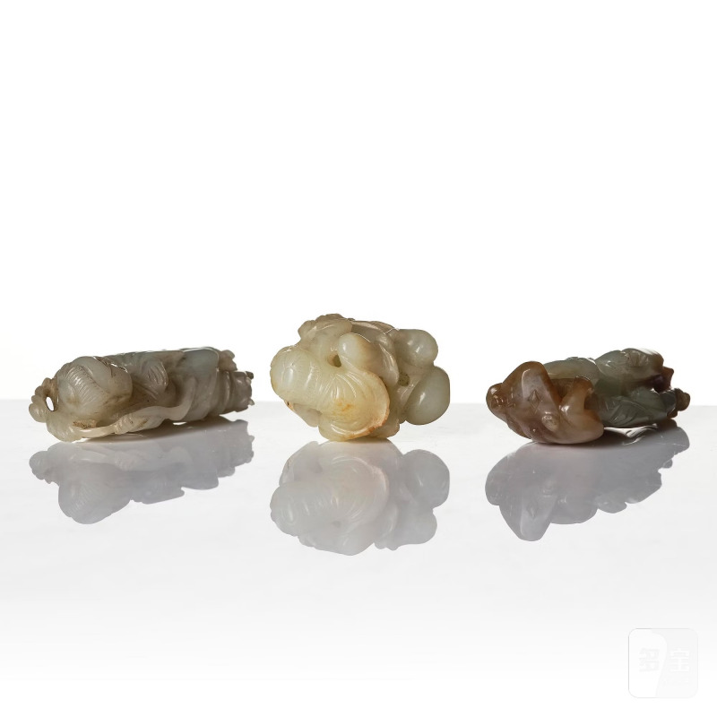 Three well carved figures of Liu Hai, - 图6